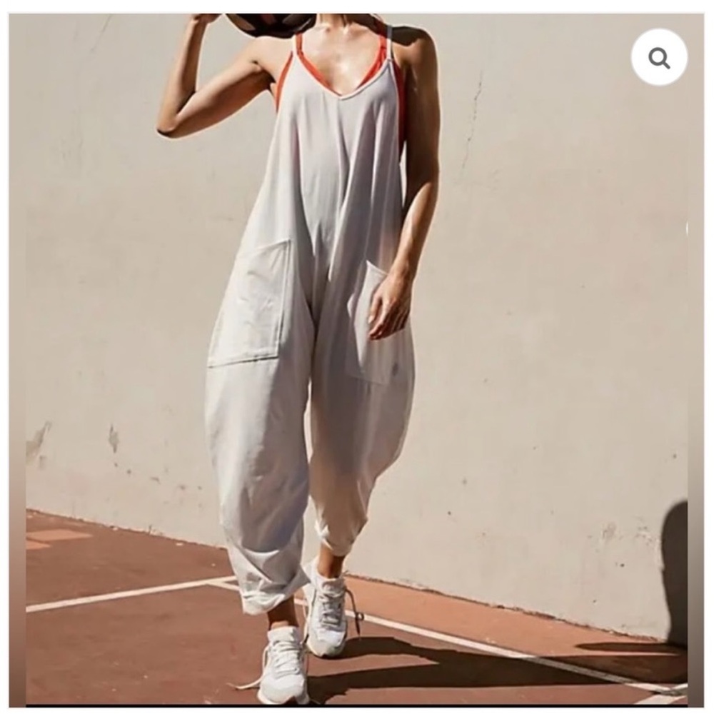 NWOT Free People Movement Hot Shot Onesie in White - Picture 2 of 5